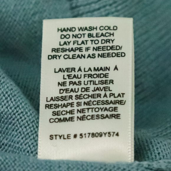 Rebecca Taylor Size XS Blue Mock Ruffle Neck Long Sleeve Merino Wool Sweater - Picture 8 of 9